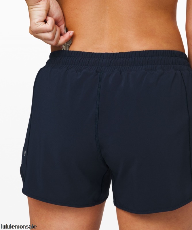 Lululemon Damen DELULU279 | Hotty Hot Low-rise Gefütterte Shorts 4 True Navy